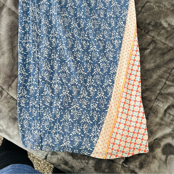 Matilda Jane Blue Colorful Floral Print Lets Go Together Open Road Jumpsuit Maxi - Picture 5 of 14